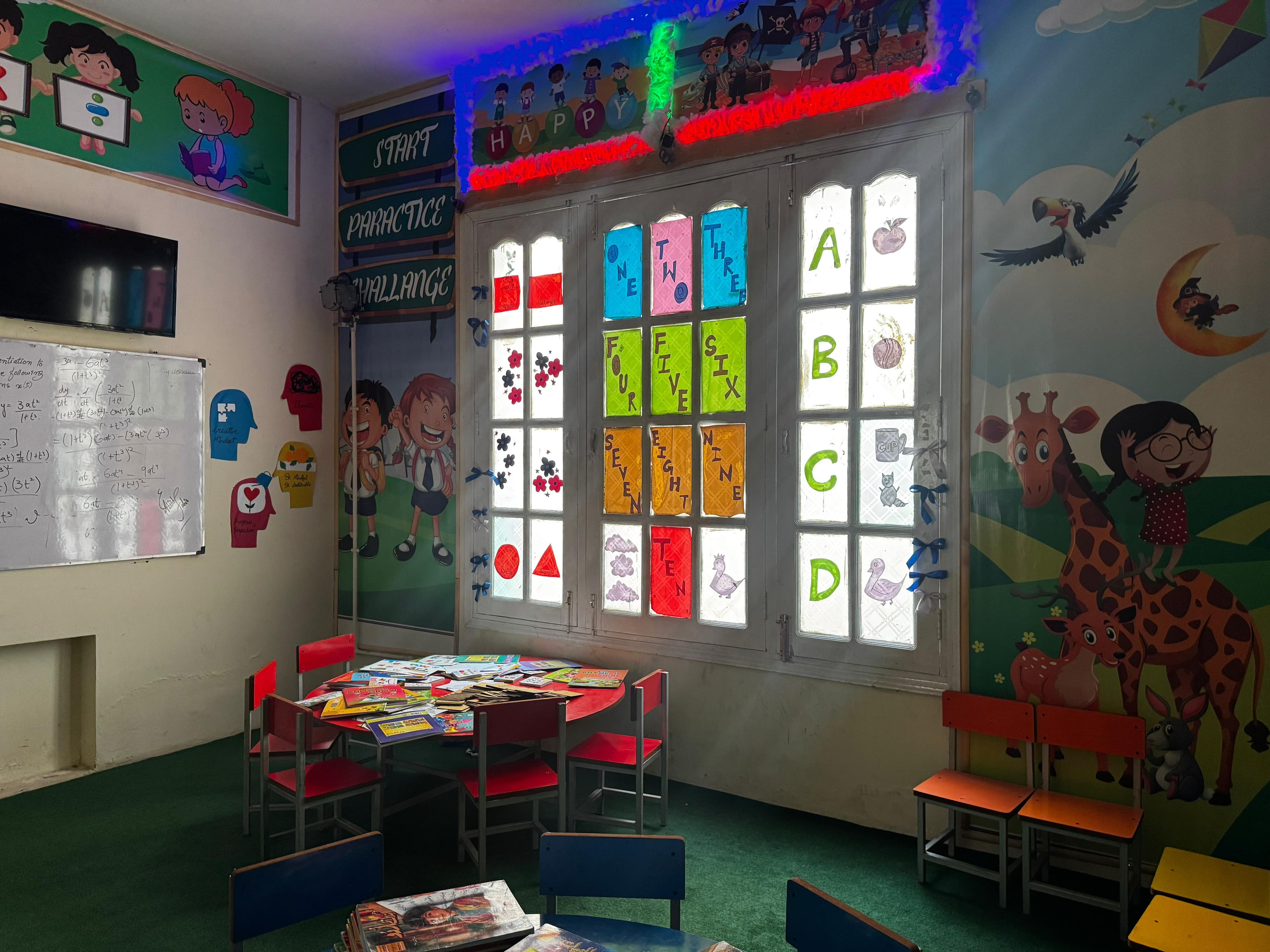 School sports day with students competing